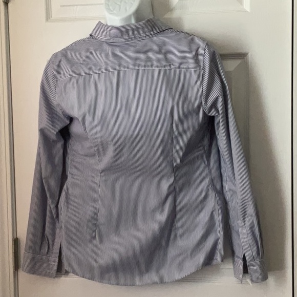 Banana Republic Navy and White Striped Shirt Tailored Fit - Picture 5 of 9